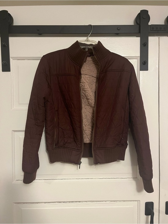 Prana Jackets & Blazers - Prana Men's Quilted Maroon Bomber Jacket with Sherpa Interior